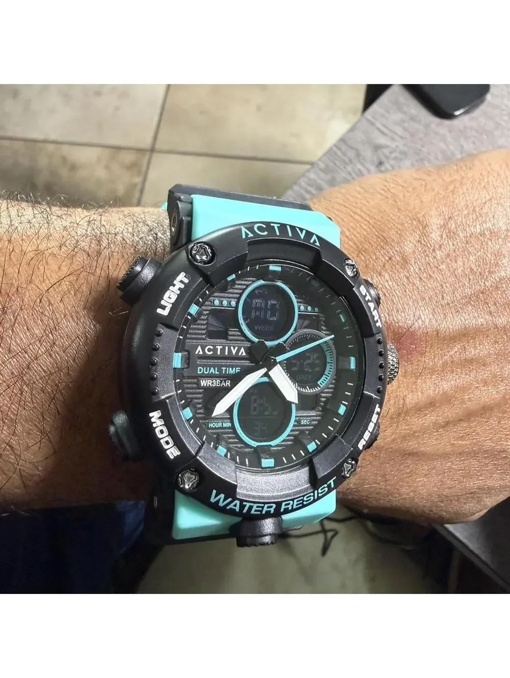 ACTIVA Mens Quartz Analog-Digital Dual Time Chrono  50mm 30m